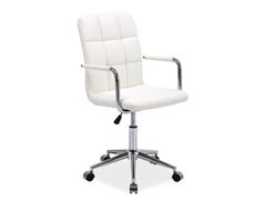 Офісне крісло Q-022 Signal Екошкіра Білий жива фотографія
