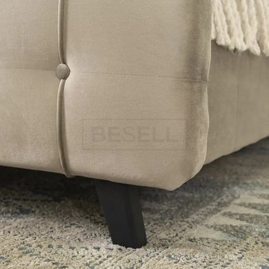 Кровать LINO Velvet Mebel Elite 160x200 см Бежевый реальная фотография