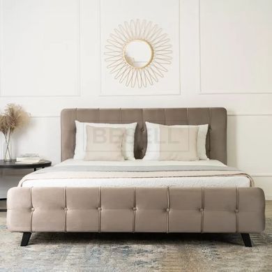 Кровать LINO Velvet Mebel Elite 160x200 см Бежевый реальная фотография