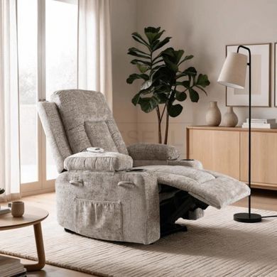 Масажне крісло розкладне BOX  Mebel Elite Бежевий / велюр