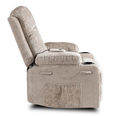 Масажне крісло розкладне BOX  Mebel Elite Бежевий / велюр