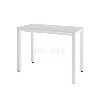 Стол письменный №12 Lovko 100x50 Белый металл / Белый ДСП (текстура) реальная фотография