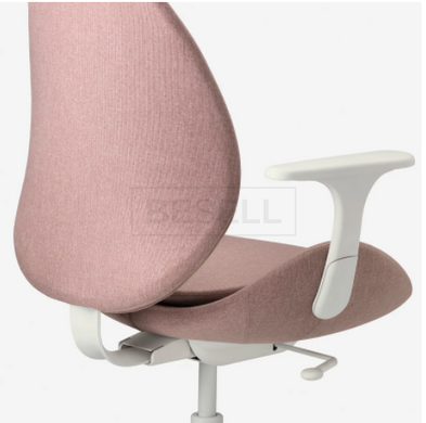 Комп'ютерне крісло HATTEFJÄLL IKEA Рожевий/Білий жива фотографія