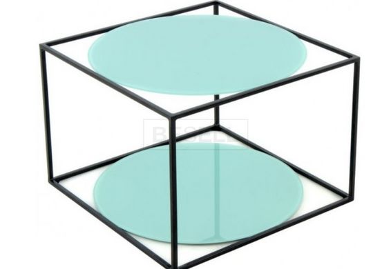 Журнальный стол Cube Arhome 50x50 Зеленый/Черный реальная фотография