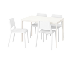 Столовий комплект VANGSTA / TEODORES IKEA Білий жива фотографія