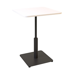 Стіл Ibiza Soft light Lovko 60x60 Чорний метал/білий жива фотографія