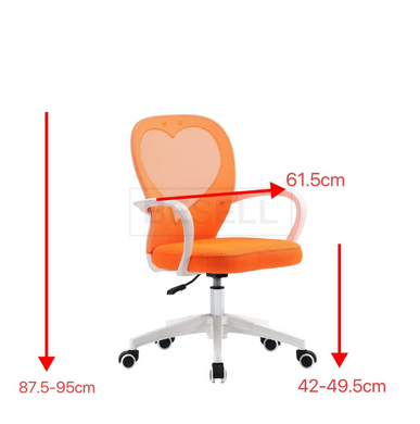Компьютерное кресло STACEY Intarsio Оранжевый Белый Каркас реальная фотография