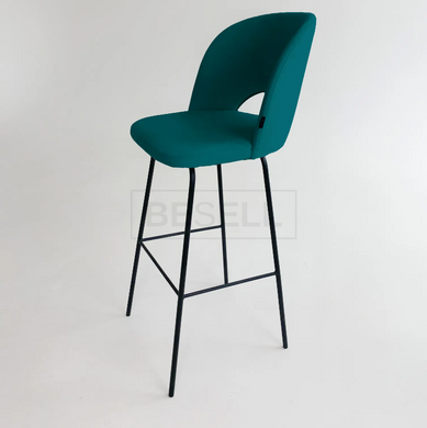 Барный стул МАРК Besell Синий / Металл /Дерево реальная фотография