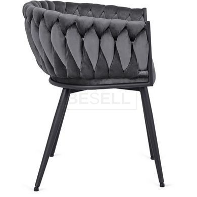 Стул EMPOLI Velvet Mebel Elite Серый реальная фотография
