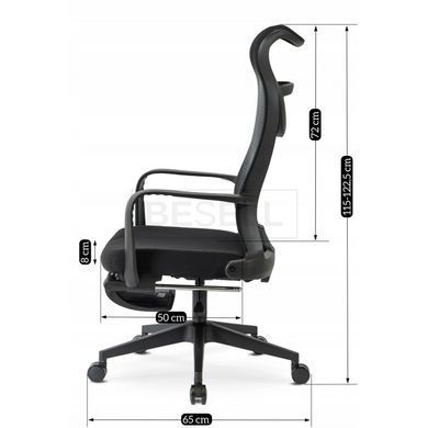 Стул офисный вращающийся MEBEL ELITE ACTON Черный реальная фотография