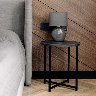 Журнальный столик МОДЕРН S Home Deco Черный / Угольный камень реальная фотография
