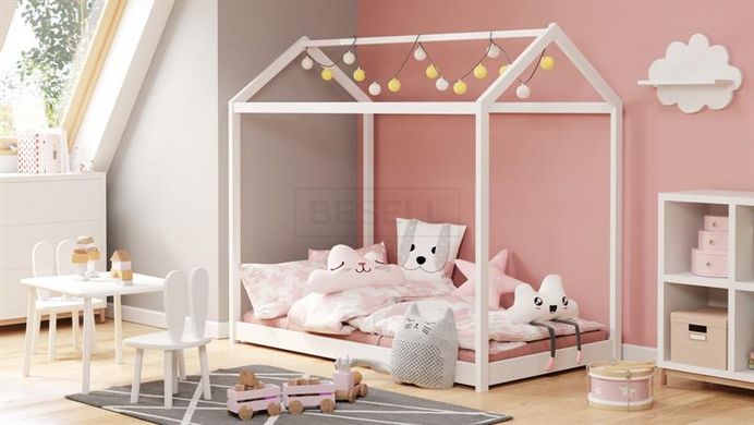 Кровать детская YOGI Halmar 80х160 Белый реальная фотография