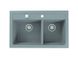Двойная кухонная мойка ATROX 50 G81 Alveus 79х50x19,5 Серый