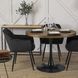 Стол круглый LINO Mebel Elite 100 см Орех / черный