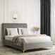 Кровать MARCELO Velvet Mebel Elite 140x200 см Серый