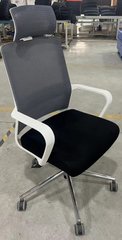 Компьютерное кресло WIND Intarsio Серый /Черный реальная фотография