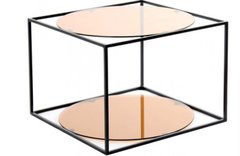Журнальный стол Cube Arhome 50x50 Коричневый/Черный реальная фотография