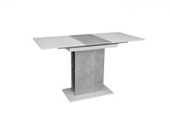 Раскладной стол STOUN B/I Intarsio 100(135)x60 Белая аляска / Индастриал реальная фотография