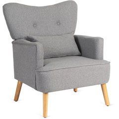 Кресло мягкое BUNNY MEBEL ELITE ткань Светло-серый
