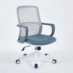 Компьютерное кресло FLASH  Intarsio Синий Серый реальная фотография