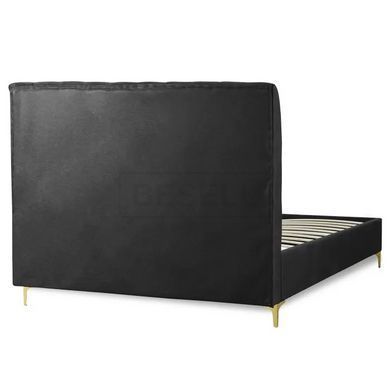 Кровать MARCELO Velvet Mebel Elite 160x200 см Черный реальная фотография