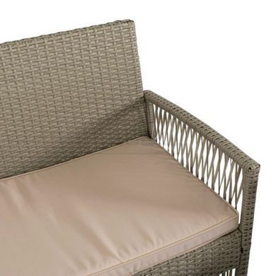 MEBEL ELITE Набір садових меблів FILADELFIA (диван + 2 крісла + столик) Бежевий