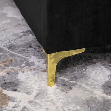 Кровать MARCELO Velvet Mebel Elite 160x200 см Черный реальная фотография