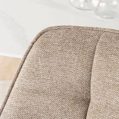 Стілець поворотний MIA Mebel Elite  Бежевий тканина / золотий жива фотографія