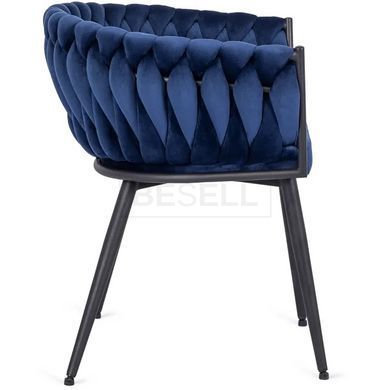 Стул EMPOLI Velvet Mebel Elite Темно-синий реальная фотография