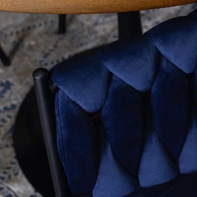 Стул EMPOLI Velvet Mebel Elite Темно-синий реальная фотография