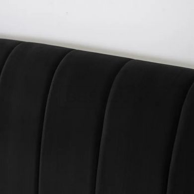 Кровать MARCELO Velvet Mebel Elite 160x200 см Черный реальная фотография