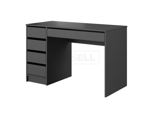 Стіл туалетний письмовий Perfect Home Ада / Ada 5S/120 з 5 шухлядами Антрацит жива фотографія