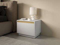 Тумба приліжкова Perfect Home Роял / Royal S54 з 1 шухлядою Білий жива фотографія