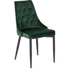 Стул бархатный MEBEL ELITE CORK, Зеленый реальная фотография