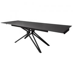 Стол раскладной STAR BLACK MARBLE Concepto 160(240)x90 Черный Мат реальная фотография
