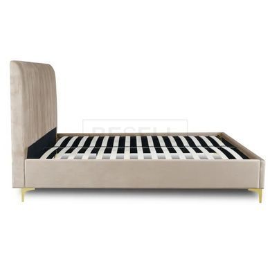 Кровать MARCELO Velvet Mebel Elite 160x200 см Бежевый реальная фотография