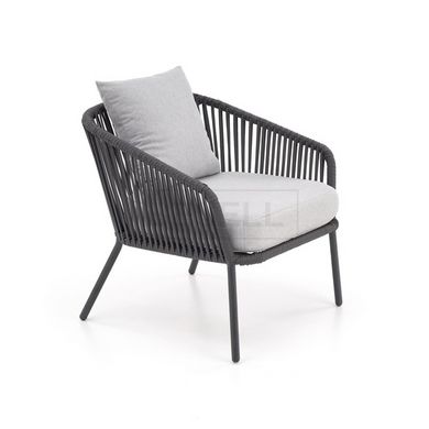 Комплект Садовый ROCCA ( Диван + 2 Кресла + Журнальный Столик) Halmar Серый реальная фотография