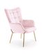 Кресло CASTEL 2 Velvet Halmar Светлый Розовый