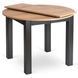 MEBEL ELITE Комплект HARRY Стіл 102-142 см Дуб Крафт/Чорний та 4 стільці PERU 2 Чорний