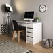 Стіл туалетний письмовий Perfect Home Ада / Ada 5S/120 з 5 шухядами Білий глянець