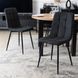 MEBEL ELITE Комплект HARRY Стіл 102-142 см Дуб Крафт/Чорний та 4 стільці PERU 2 Чорний