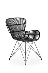 Кресло K-335 Halmar Ротанг/Черный реальная фотография