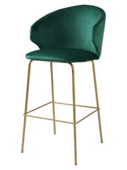 Полубарный стул PALERMO bar Bonsso Зеленый / Металл реальная фотография