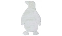 Пухнастий Килим Lovely Kids Arhome у формі Пінгвіна 52х90 Білий жива фотографія