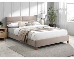 Кровать SIERRA Velvet Signal 120x200 Беж реальная фотография