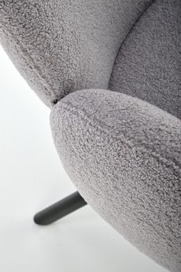Кресло поворотное K-498 Букле Halmar Серый реальная фотография