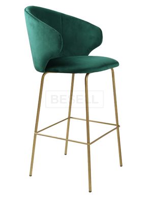 Полубарный стул PALERMO bar Bonsso Зеленый / Металл реальная фотография