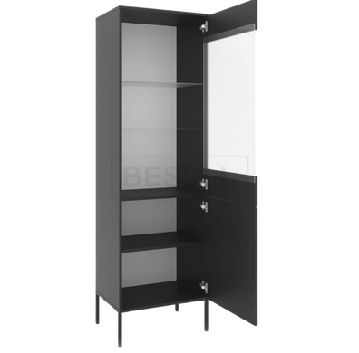 Вітрина засклена Soft MEBEL ELITE чорний жива фотографія