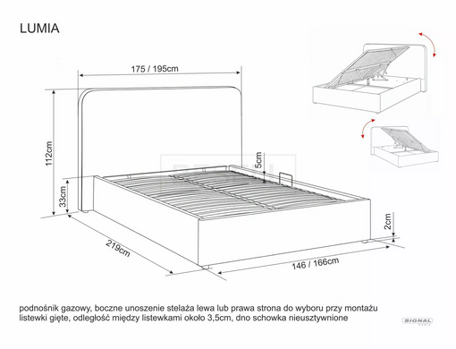 Кровать с подъемным механизмом LUMIA Velvet Signal 160x200 Темный Беж реальная фотография