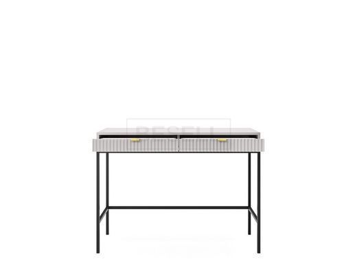 Стол туалетный Perfect Home Новая/Nova с 2 ящиками и черными ножками T104 Серый реальная фотография
